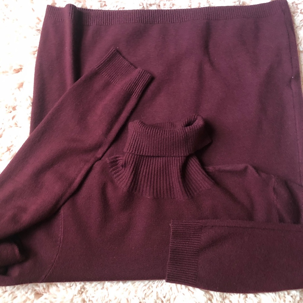 Burgundy Turtle Neck